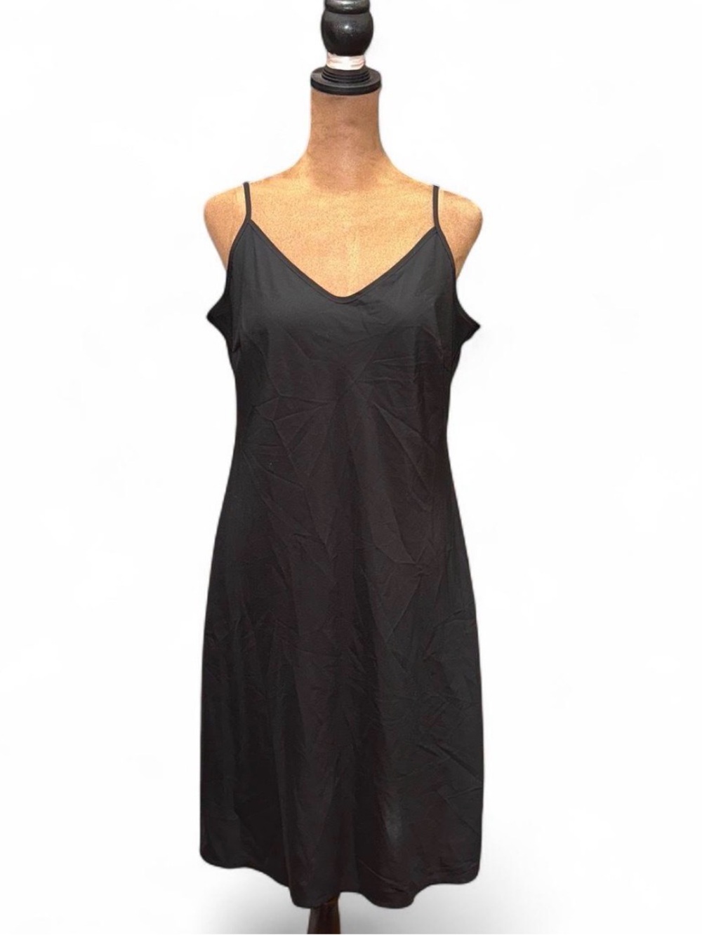 Black Slip Dress with Spaghetti Straps - Women Intimates & Sleepwear DKNY